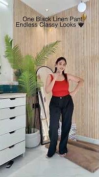One black Linen pant 👖 || styling endless look