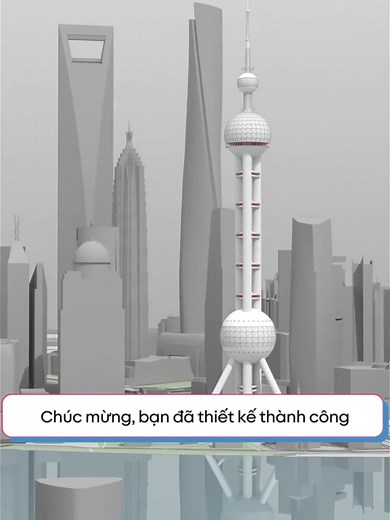 Tòa Tháp Hiện Đại Với Cột Trụ Và Khối Cầu