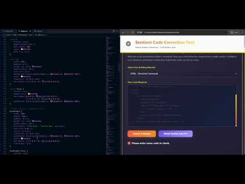Sentient code correction tool : Proof of work