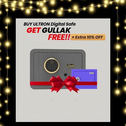 Link Smart Ultron Safe Locker – Fingerprint + Free Gullak Safe + Extra Discount!