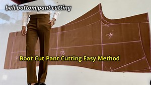 Bell Bottom Pant Cutting / Boot Cut Pant Cutting Easy Method / Pant Cutting Karna Sikhen / #bellbottompantcutting #fbreelsfypシ゚viralシ #RajTailors #BootcutPants | Raj Tailors
