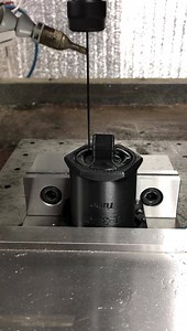 Testing drilling operations on our DIY CNC gantry mill. Trying to improve the precision of the holes for the pin on our tracers. | Centurial