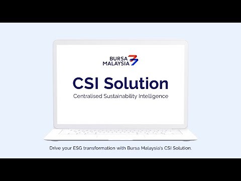 Introduction to Centralised Sustainability Intelligence (CSI) Solution