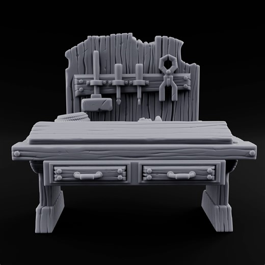 Tool-Hung Craftsman's Workbench