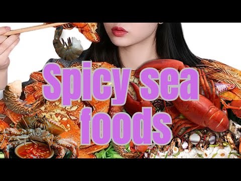 ASMR Big Spicy Seafood 🌶🔥 | Lady Eating at Sea 🌊 | 3× Speed Extreme Eating Sounds | FooD
