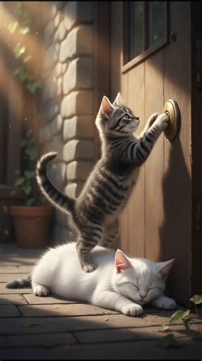 Doorbell Prank Goes WRONG 😂⚡ | Funny Kitten Story