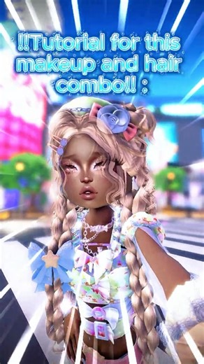 DTI CUSTOM MAKEUP❀(+ HAIR) *TUTORIAL*✨(ROBLOX)