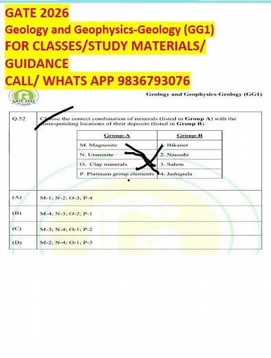 GATE 2026 Geology & Geophysics Study Materials | #GATE2026 #Geology #Geophysics #StudyMaterials