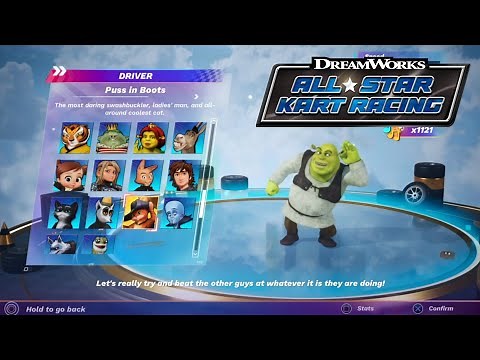 DreamWorks All-Star Kart Racing | All Characters with Selection Lines (Rally Edition)