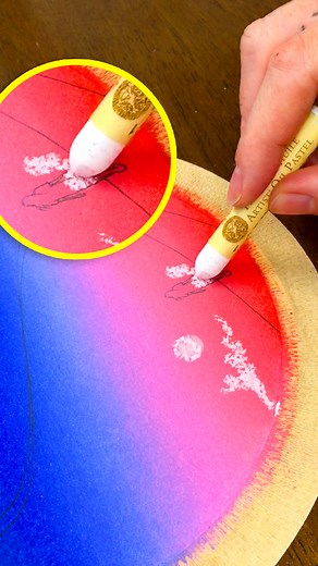 Art Room on Instagram: "Relax looking at this beautiful drawing 😍🖍️ #pastel #sky #drawing #scene #drawing #tuto #infinity #circle #art #path #artroom"