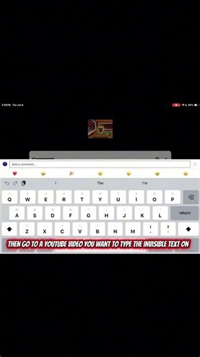 How to type invisible text