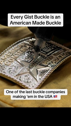 Proud that every Gist Buckle is still American Made! The American Rodeo #gistbuckles #rodeo #buckles #theamerican #madeintheusa #gistsilversmiths #trophybuckles #handengraved #TheAmericanRodeo | Gist Silversmiths