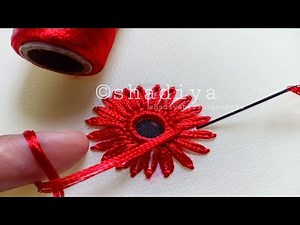 Beautiful mirror work embroidery using normal needle and silk thread|silk thread mirror work