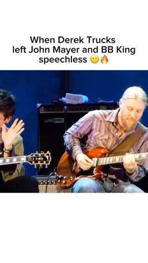 Rock ‘N’ Roll and Blues Revival on Instagram: "Derek Trucks blows away John Mayer and BB King with this beautiful guitar solo. Later in the video BB King pats Derek on the shoulder and says “that’s about as good as I’ve ever heard it”❤️ Follow @bluesrockrevival for more🎸 - - - - - #derektrucks #johnmayer #bbking #slideguitar #legend #icon #rockstar #guitargod #rocklegend #guitarhero #rockgod #legendary #guitarist #guitarplayer #clapton #guitarsarebetter #guitarcover #guitarsdaily #acousticguita