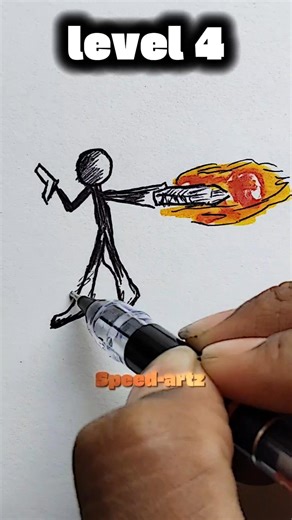 ✍️Stickman Speed Art🥶:Professional Level Drawing 👹#drawing🔥 #art