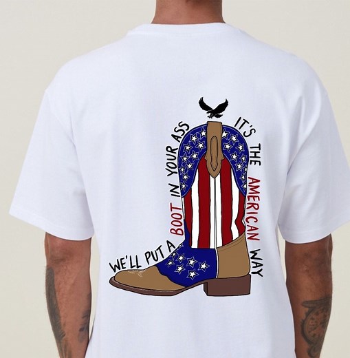We'll Put A Boot in Your Ass - Toby Keith USA Unisex T-shirt - Courtesy of the Red, White and Blue - Etsy