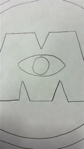 Monsters, Inc. Logo Icon with Sketch Drawing #monstersinc #pixar #waltdisneypictures