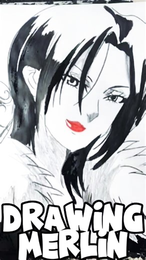 MERLIN #shorts #artonpaper #drawingcharacters #art #drawing #anime #nanatsunotaizai #meliodas