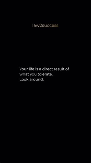 If you don’t like what you see, stop looking out the window and start looking in the mirror. You don’t get what you deserve. You get what you accept. • Tolerate disrespect? You will be walked on. • Tolerate excuses? You will stay stuck. • Tolerate average? You will become invisible. The moment you stop accepting less is the moment you start getting more. Stop negotiating with your potential. Raise the price. 👇 Ready to raise your standards and change your reality? Comment WIN. | Law2success