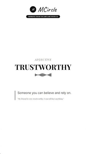 Learn English: What is Trustworthy? | Vocabulary Shorts