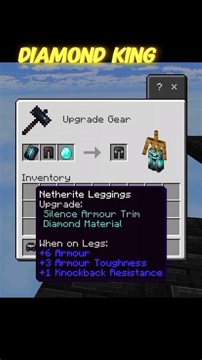 Minecraft Diamond King Armor Trims 👿💀#yoyo