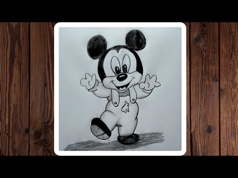 How to draw Mickey Mouse easy for beginners | Cartoon Sketch | Mickey Mouse drawing | Disney art