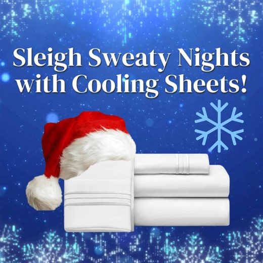 🎄✨ CHRISTMAS SALE — Ready to upgrade your sleep without wrecking your wallet? For a limited time, get 3 Cooling Sheet Sets for ONLY $119 — yes, seriously. 😍❄️ | Overstock Sheets