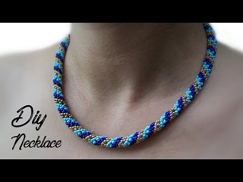DIY Necklace. Beaded necklace tutorial. DIY gift