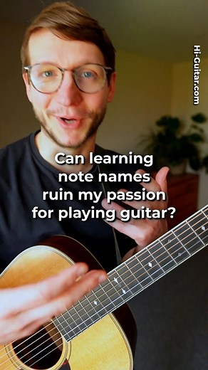 Can learning note names ruin my passion for playing guitar? Not in the long run, no. Learn those note names. They’re essential! Beginner since 2023? Let’s change that: Hi-Guitar.com/The-Spark #guitarlesson #guitartutorial #guitar | Hi Guitar by Florian