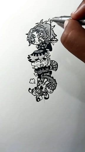 akaza, douma and kokushibo, chibi drawing #drawing #demonslayer #akaza #Douma #kokushibo #reels #trending | Vishal Drawing | Facebook