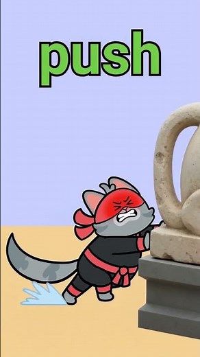 Kindergarten Sight Words: push | Kitten Ninja By Epic