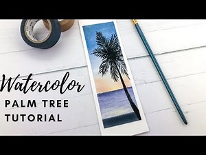 How to Draw Palm Trees in Watercolor | Palm Tree Painting Step by Step Tutorial