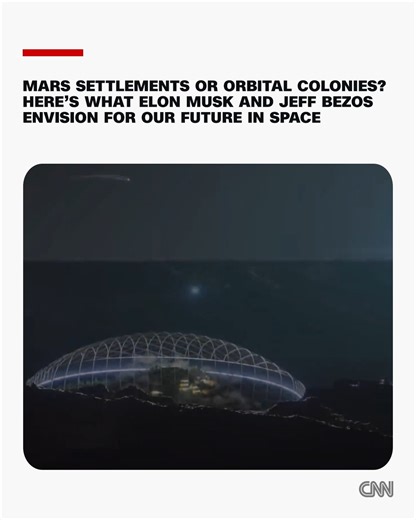 Elon Musk and Jeff Bezos have spent two decades and large portions of their exorbitant wealth creating new space technologies. Their plan is to reshape how humans live. https://cnn.it/3HTLuck Concept illustration: SpaceX | CNN