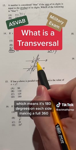 Understanding Transversal in Math for ASVAB Prep
