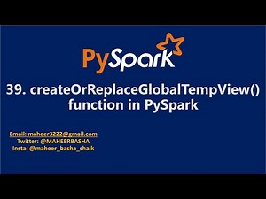 39. createOrReplaceGlobalTempView() function in PySpark | Azure Databricks #spark #pyspark #azure