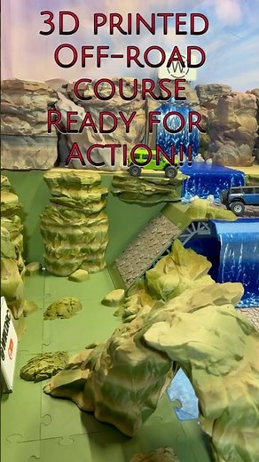 3D printed indoor crawler course is ready for action! #rccrawler #rccrawlercourse #shorts