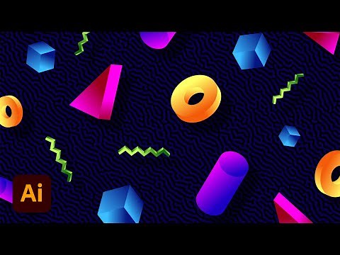 3D Shapes Illustrator Tutorial (80s Memphis Pattern)