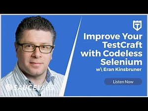 Improve Your TestCraft with Codeless Selenium with Eran Kinsbruner