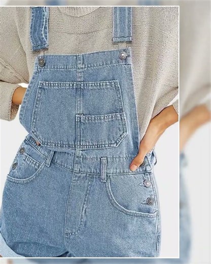 Pocketed Square Neck Wide Strap Denim Overalls