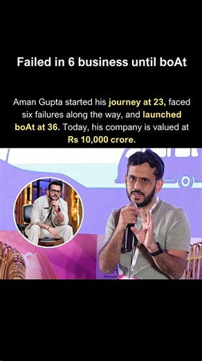 6 Failed Businesses → ₹10,000 Crore Brand | The Aman Gupta & boAt Success Story