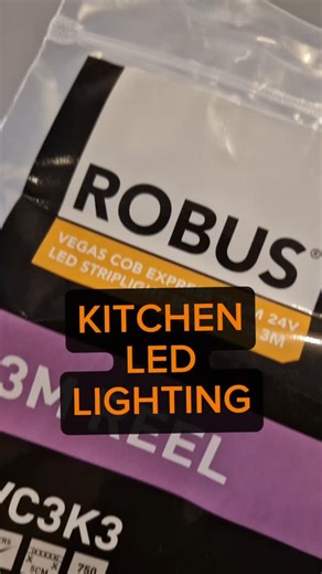 TOPE Electrical | Install Tips & Trades Mental Health | DM on Instagram: "ROBUS trials Thought I'd give @robuslighting_ a go on one of our extension projects. Simple under cabinet LED lightinglg run with aluminium profile. Nice to fit with solid soldered joints, which is very nice to see from a manufacturer. Happy Client = Happy Me #kitchen #lights #electrician"