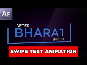 Swipe Text animation with Free Template - After Effects CS6 Tutorial