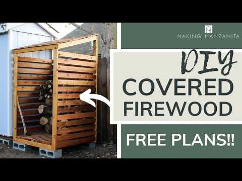DIY Covered Firewood Rack | Download Plans For Free