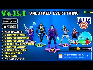 Frag Pro Shooter Mod Menu v4.15.0 | Unlimited Money & Unlock All Characters