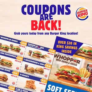18K views · 50 reactions | THEY'RE BACK!!! Burger King Coupons are finally here! Grab your coupons today from any BK location and get over $30 is savings!! Get yours today! Offer valid until October 31st 2020 #bkbarbados #tasterulesyourway | Burger King Barbados | Facebook