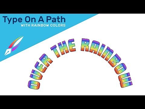 Vectornator - Type on a Path with Rainbow Colors