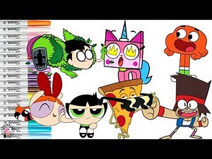 Cartoon Network Coloring Book Page Compilation PPG Teen Titans Go Unikitty OK Ko
