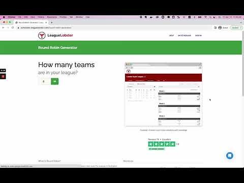 LeagueLobster LITE round robin generator / schedule maker tutorial
