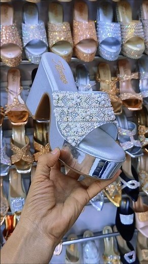 Bridal Pearl Block Heels ✨ Gold & Silver Sandals#shortvideo #footwear #explore