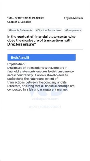 Financial Statements Directors Transactions Explained